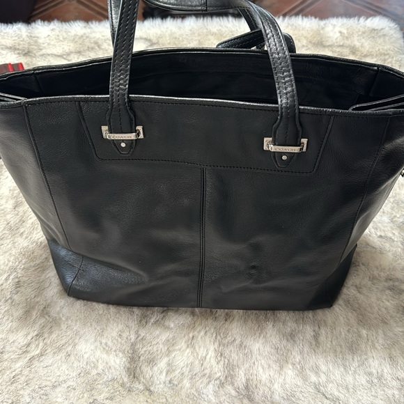Black Coach Tote. - Picture 2 of 5